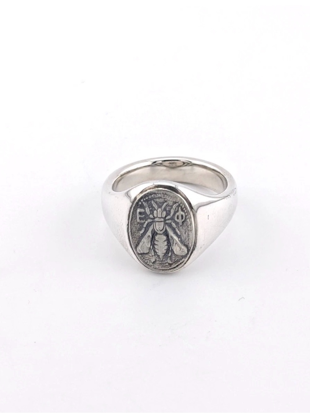 David Yurman Silver Bee Signet Ring